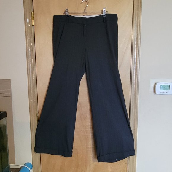 💜Worthington Modern Fit Size 14 Slacks Pants Dark Gray - Picture 2 of 5